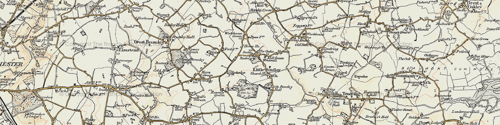 Old map of Little Bentley in 0-1899