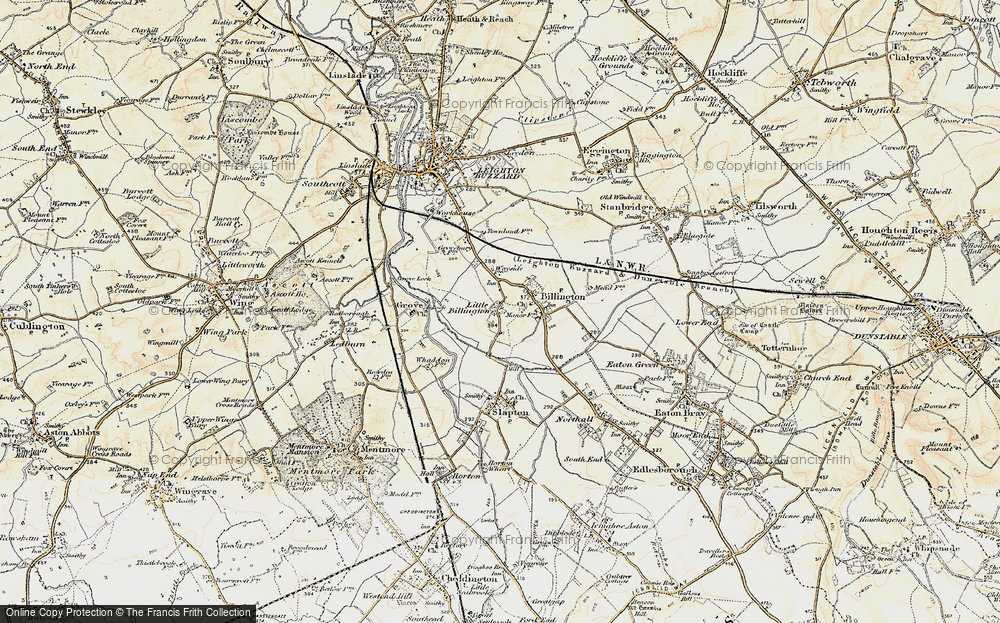 Old Map of Little Billington, 1898-1899 in 1898-1899