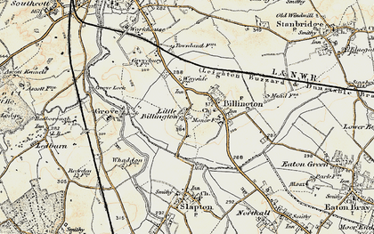 Old map of Little Billington in 1898-1899