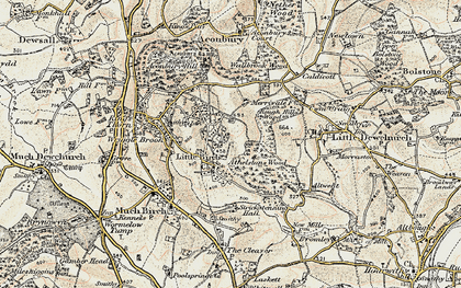 Old map of Athelstans Wood in 1899-1900