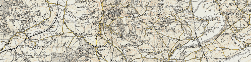 Old map of Aconbury Court in 1899-1900