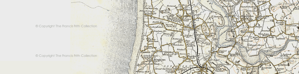 Old map of Little Bispham in 1903-1904