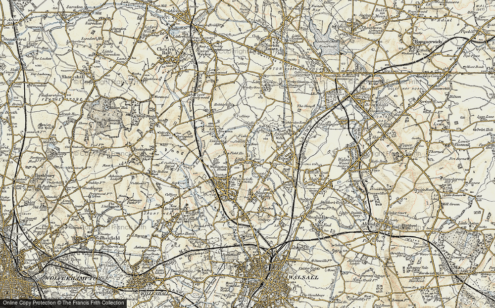 Old Map of Little Bloxwich, 1902 in 1902