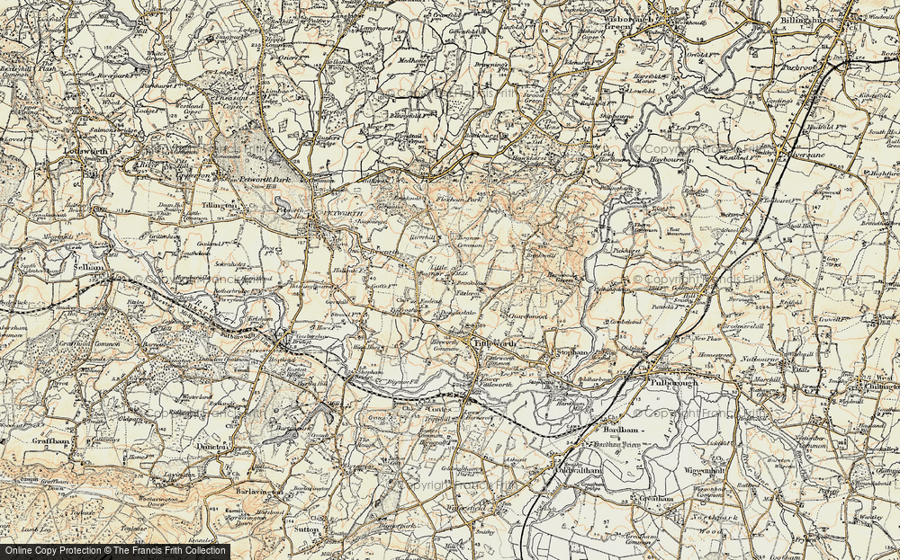 Old Map of Historic Map covering Bognor Common in 1897-1900