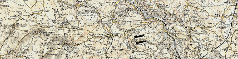 Old map of Little Bolehill in 1902-1903