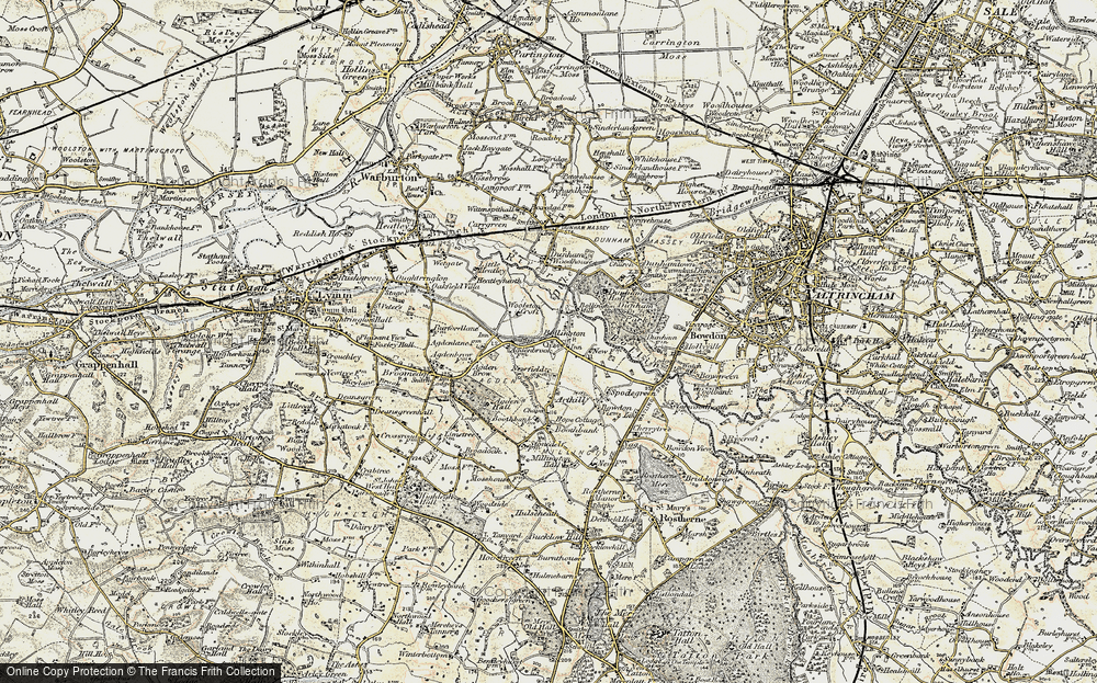 Old Map of Little Bollington, 1903 in 1903