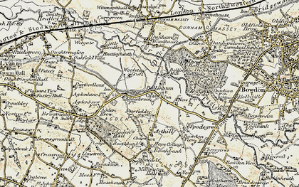 Old map of Little Bollington in 1903
