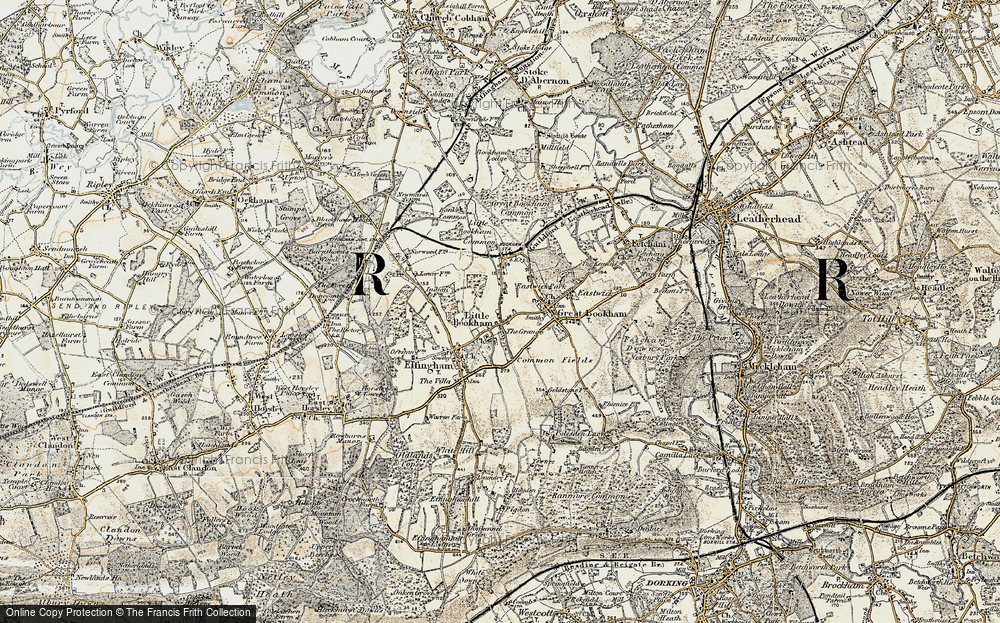 Old Map of Little Bookham, 1897-1909 in 1897-1909