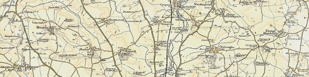 Old map of Little Bourton in 1898-1901