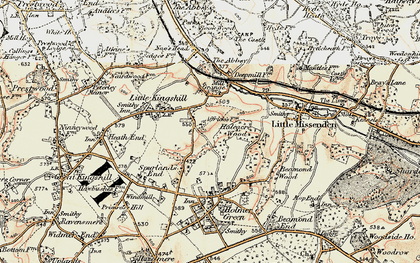 Old map of Little Boys Heath in 1897-1898