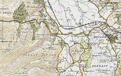 Old map of Little Braithwaite in 1901-1904