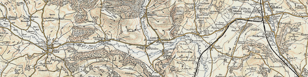 Old map of Burrow in 1901-1903