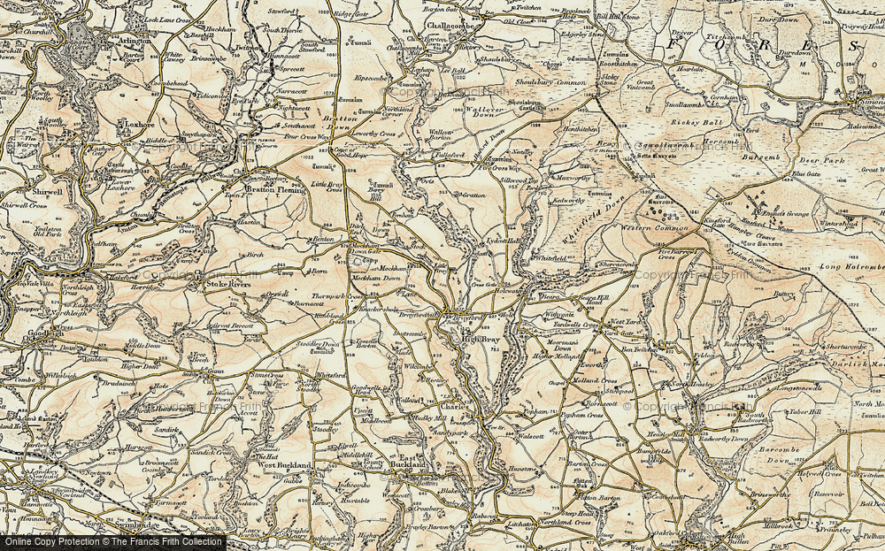 Old Map of Historic Map covering Berry Hill in 1900