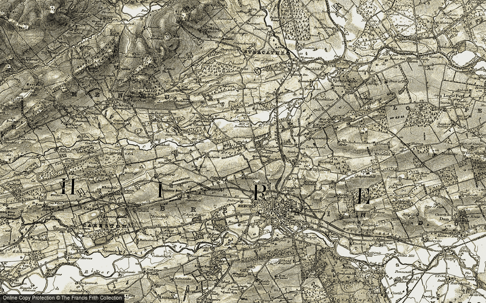 Old Map of Little Brechin, 1907-1908 in 1907-1908