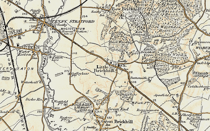 Old map of Little Brickhill in 1898