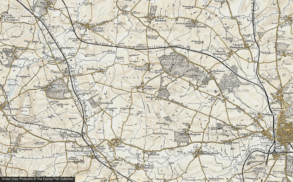 Old Map of Little Brington, 1898-1901 in 1898-1901