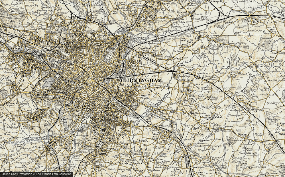 Old Map of Little Bromwich, 1902 in 1902