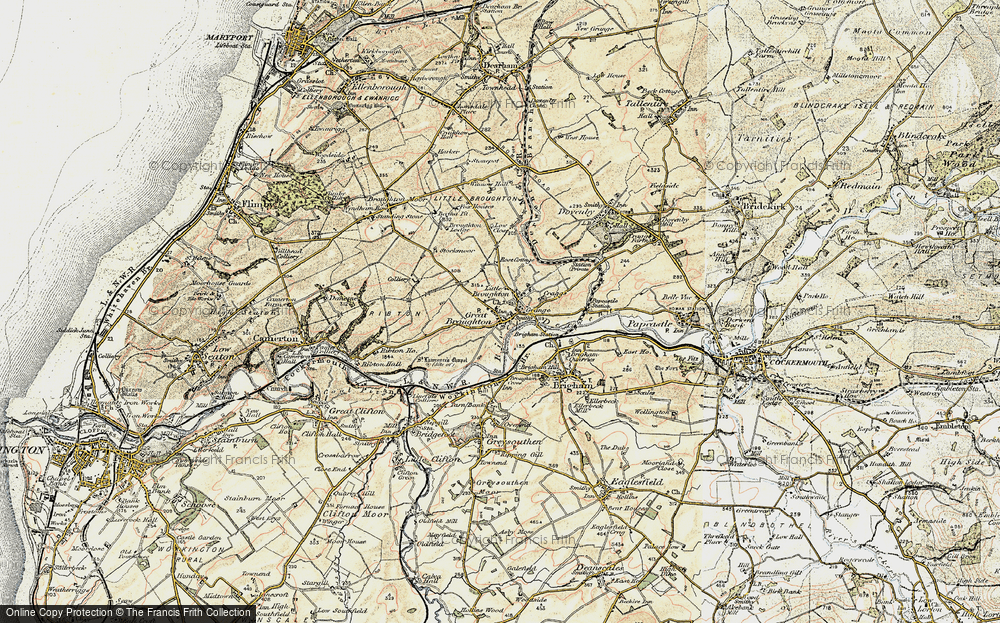 Old Map of Little Broughton, 1901-1904 in 1901-1904
