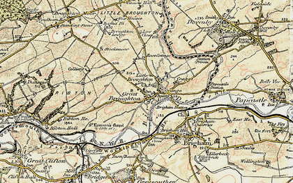 Old map of Little Broughton in 1901-1904