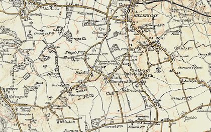 Old map of Little Burstead in 1898
