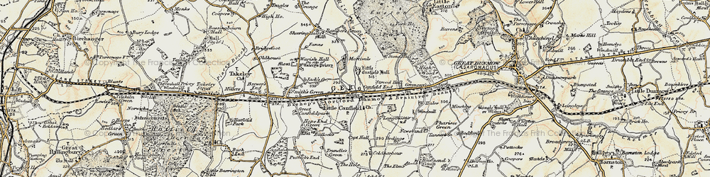 Old map of Langthorns in 1898-1899