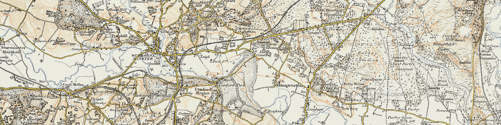 Old map of Little Canford in 1897-1909