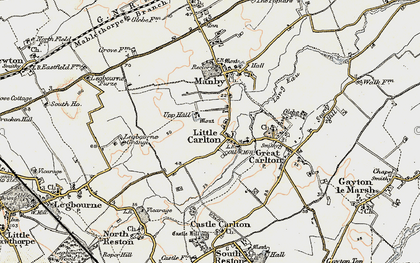 Old map of Legbourne Grange in 1902-1903