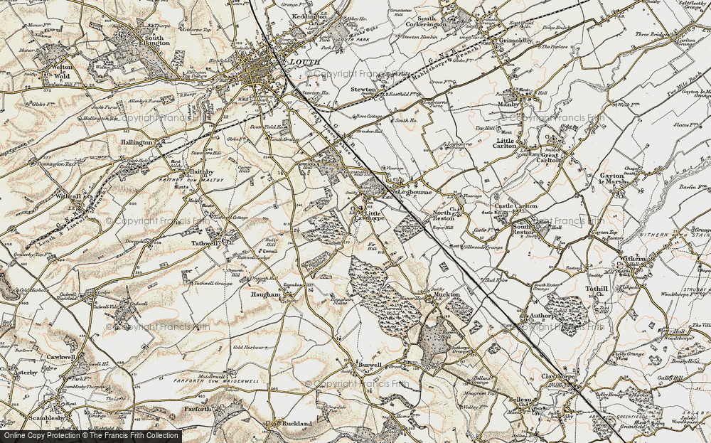 Old Map of Little Cawthorpe, 1902-1903 in 1902-1903