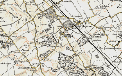 Old map of Little Cawthorpe in 1902-1903