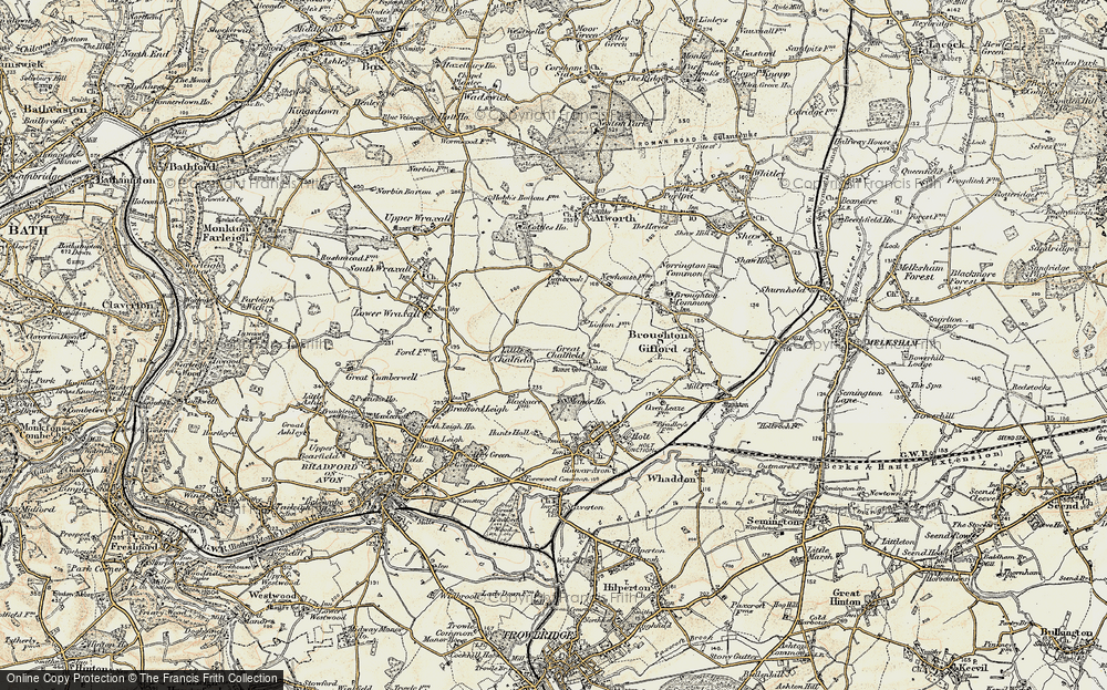 Old Map of Little Chalfield, 1898-1899 in 1898-1899