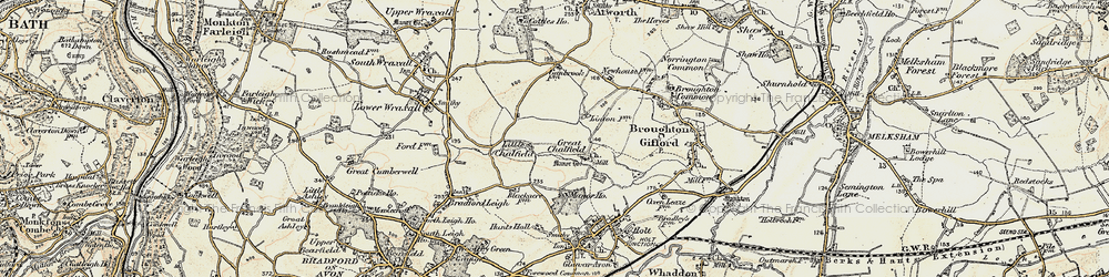 Old map of Little Chalfield in 1898-1899