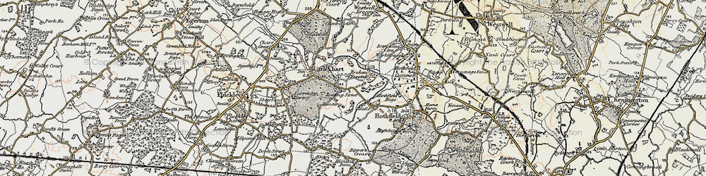 Old map of Little Chart Forstal in 1897-1898