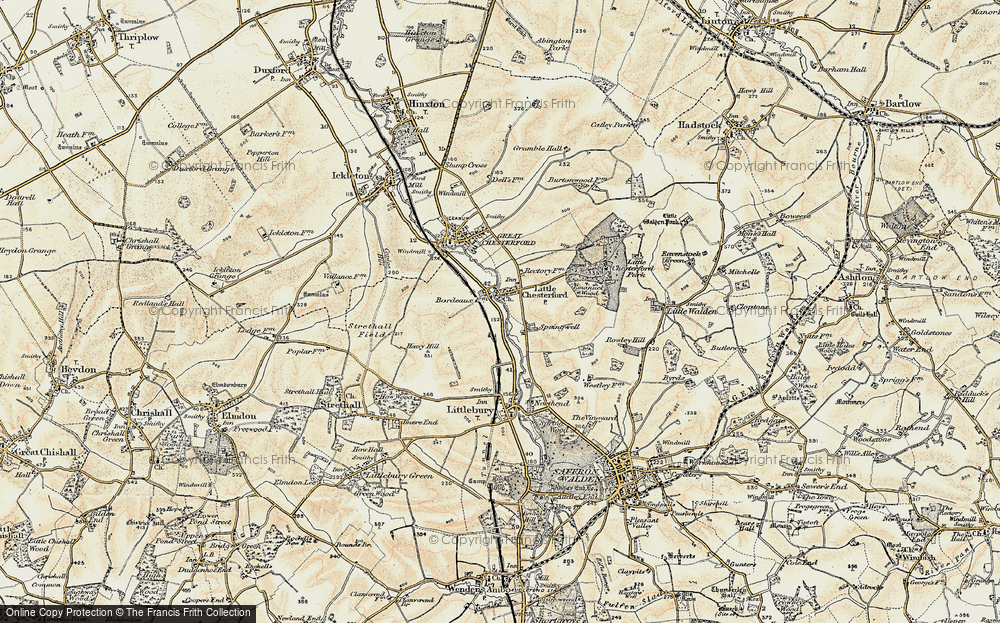 Old Map of Little Chesterford, 1898-1901 in 1898-1901