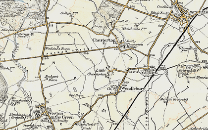 Old map of Little Chesterton in 1898-1899