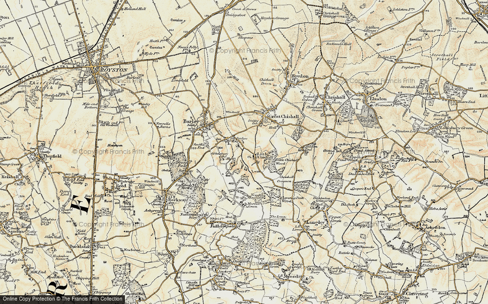 Old Map of Little Chishill, 1898-1901 in 1898-1901