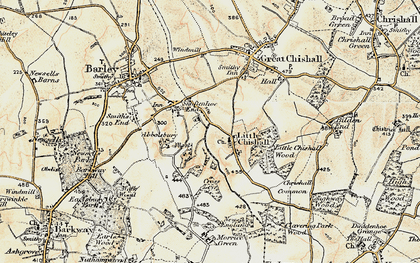 Old map of Little Chishill in 1898-1901