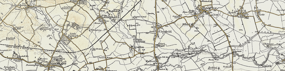 Old map of Little Clanfield in 1898-1899