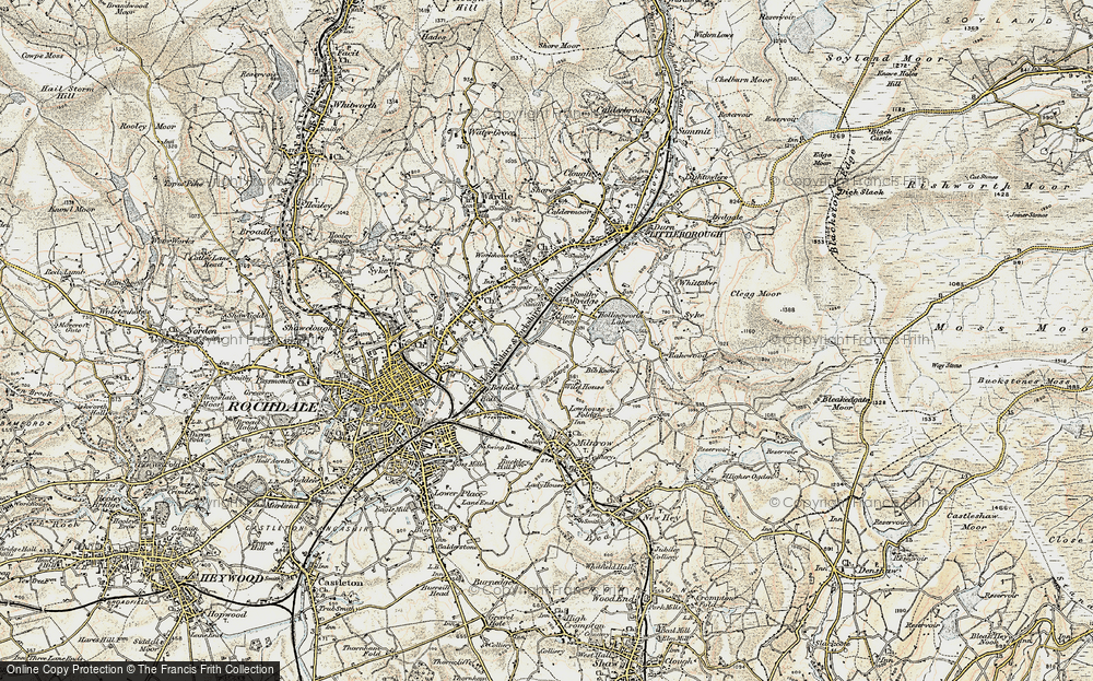 Old Map of Little Clegg, 1903 in 1903