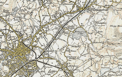 Old map of Little Clegg in 1903