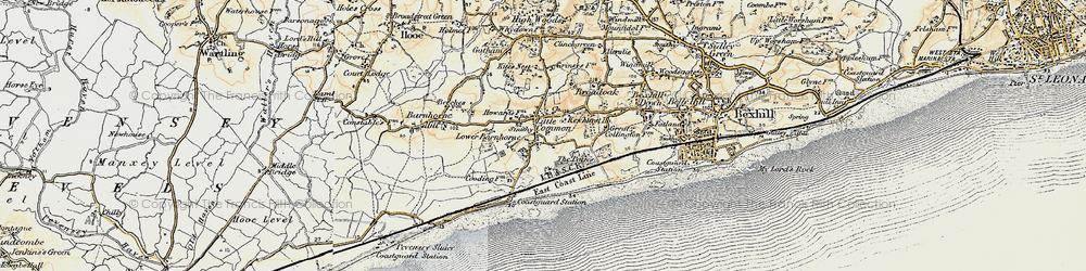 Old map of Barnhorn Manor in 1898