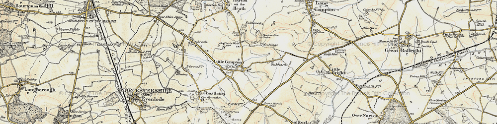 Old map of Little Compton in 1899