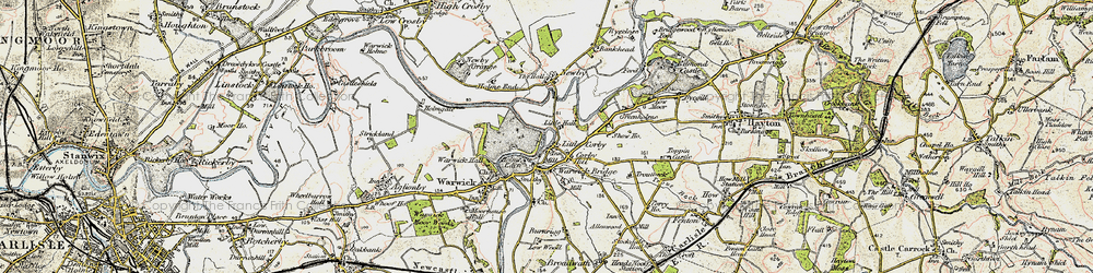 Old map of Little Corby in 1901-1904