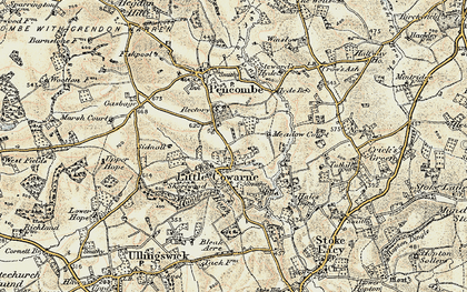 Old map of Little Cowarne in 1899-1901