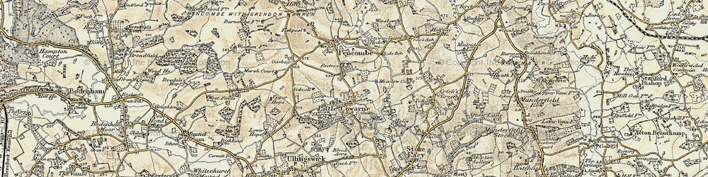 Old map of Little Cowarne in 1899-1901