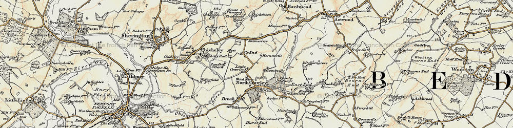 Old map of Little Crawley in 1898-1901