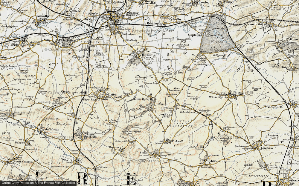 Old Map of Little Dalby, 1901-1903 in 1901-1903