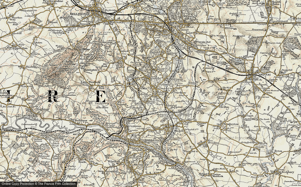Old Map of Little Dawley, 1902 in 1902