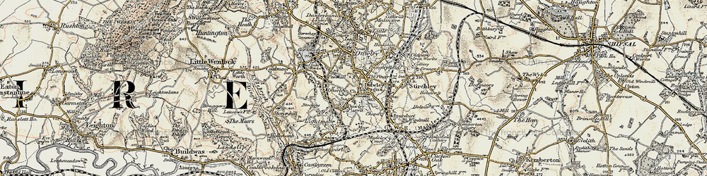 Old map of Little Dawley in 1902