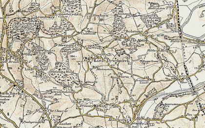 Old map of Little Dewchurch in 1899-1900