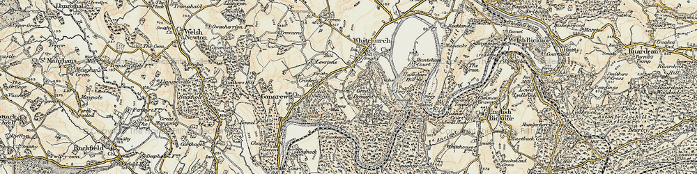 Old map of Little Doward in 1899-1900